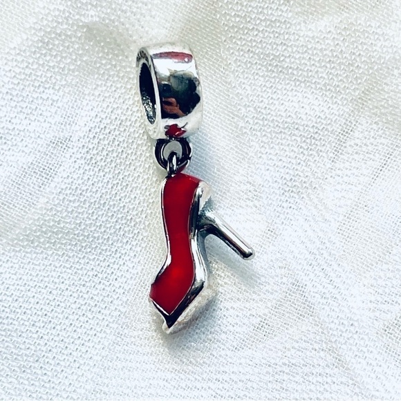 👠 NWOT Red High Heel Shoe Charm - Picture 11 of 13